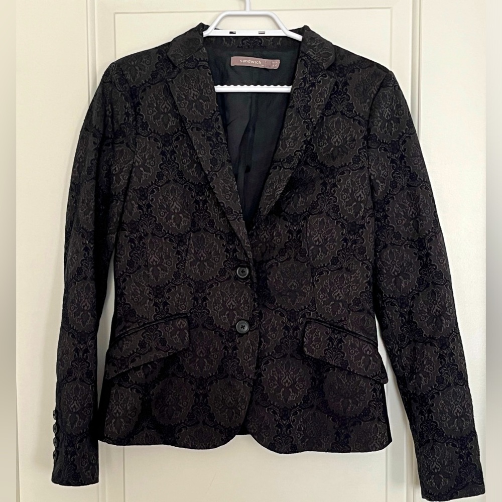 SANDWICH_ by Anthropologie brocade Blazer size 38